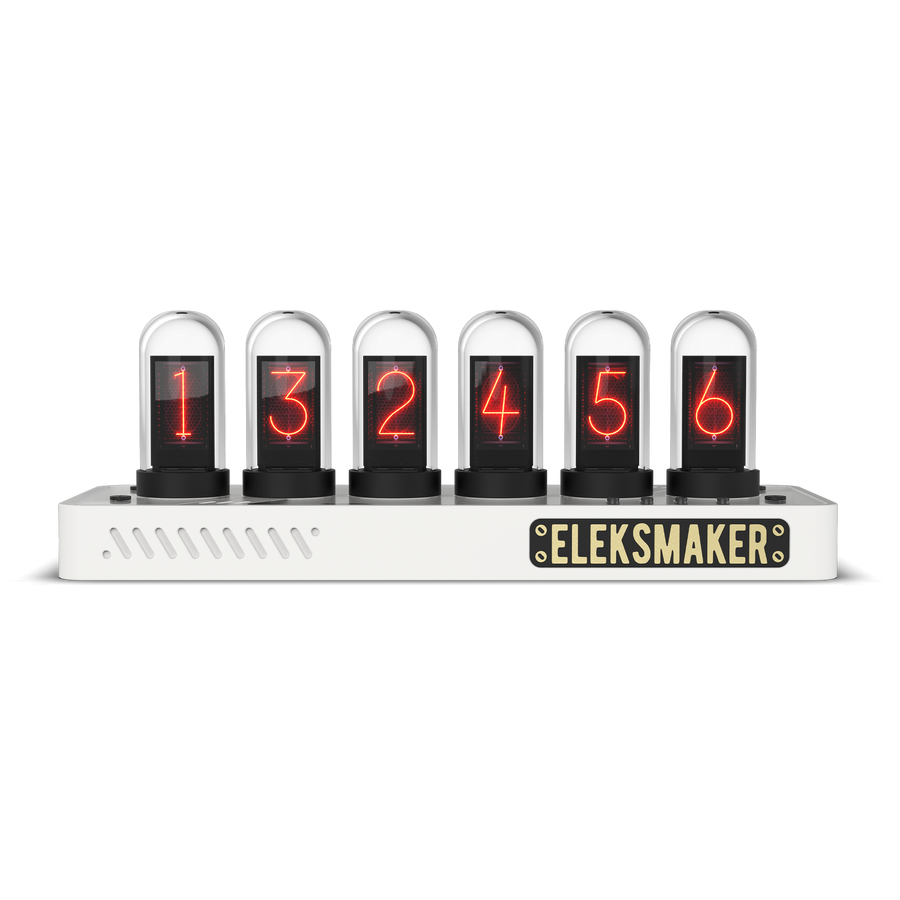 EleksMaker EleksTube IPS PR3 — Just White Edition Nixie Tube Clock