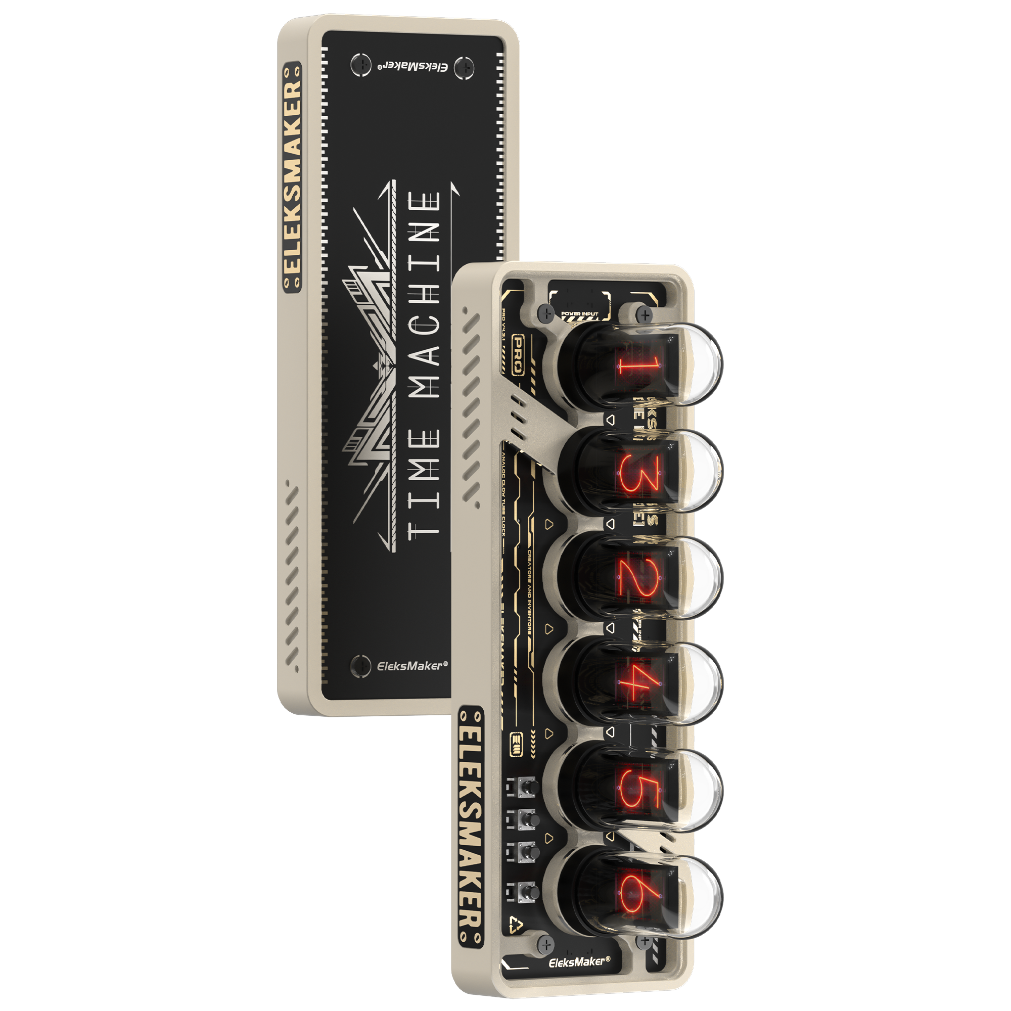 EleksMaker EleksTube IPS PR1 — Pepper White Edition Nixie Tube Clock