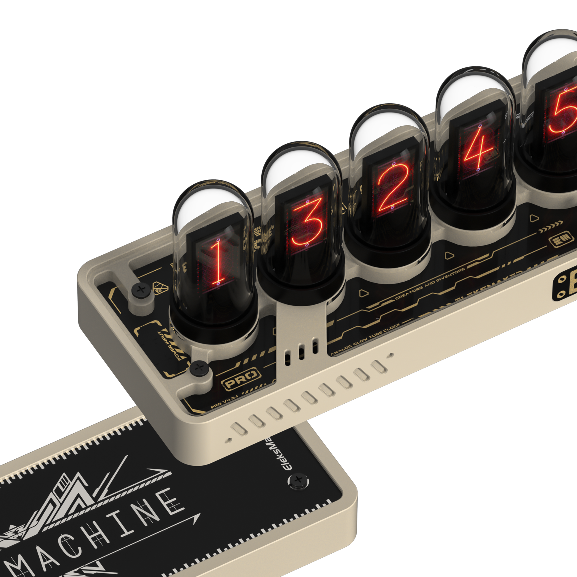 EleksMaker EleksTube IPS PR1 — Pepper White Edition Nixie Tube Clock