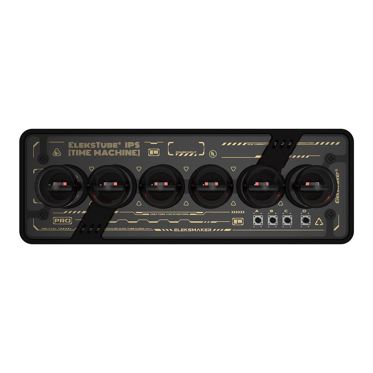 EleksMaker EleksTube IPS PRO — CNC Aluminum 6-Bit Nixie Tube Clock