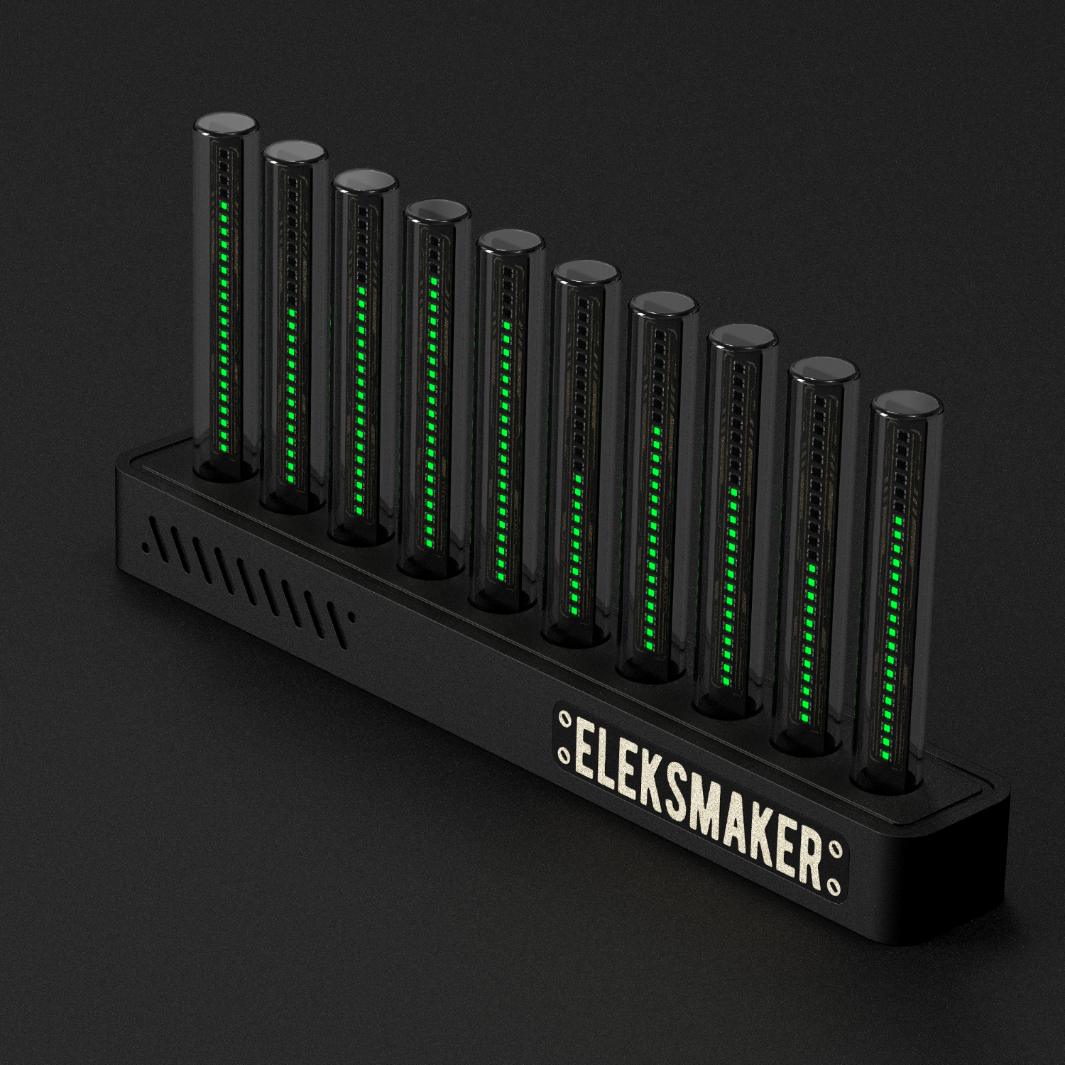 EleksMaker T10 RGB rhythm lamp with ten glowing tubes reacting to music