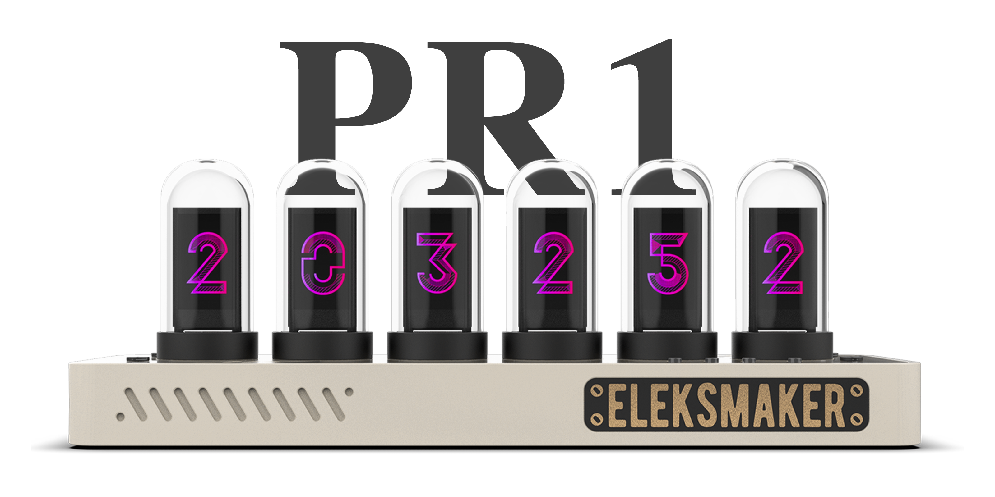 EleksMaker EleksTube IPS PR1 — Pepper White Edition Nixie Tube Clock