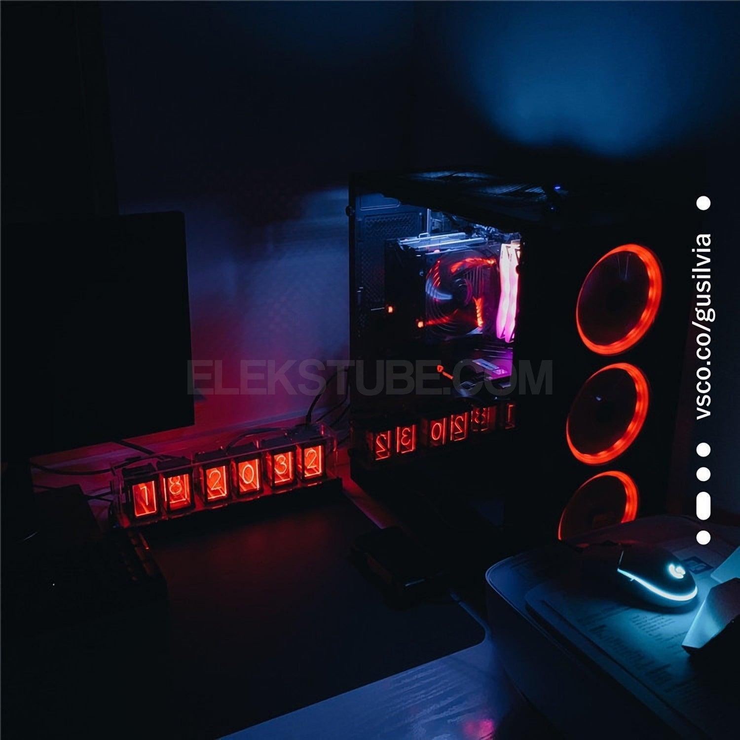 Elekstube R 6-Bit Kit Electronic Led Luminous Retro Glows Analog Nixie Tube Clock - EleksTube IPS Global - EleksMaker