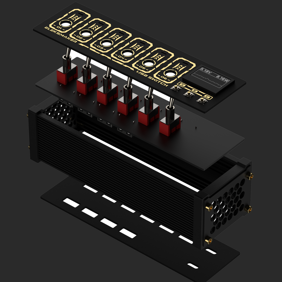 MK5 Modular USB Hub | Block Switch Hub | EleksMaker Official