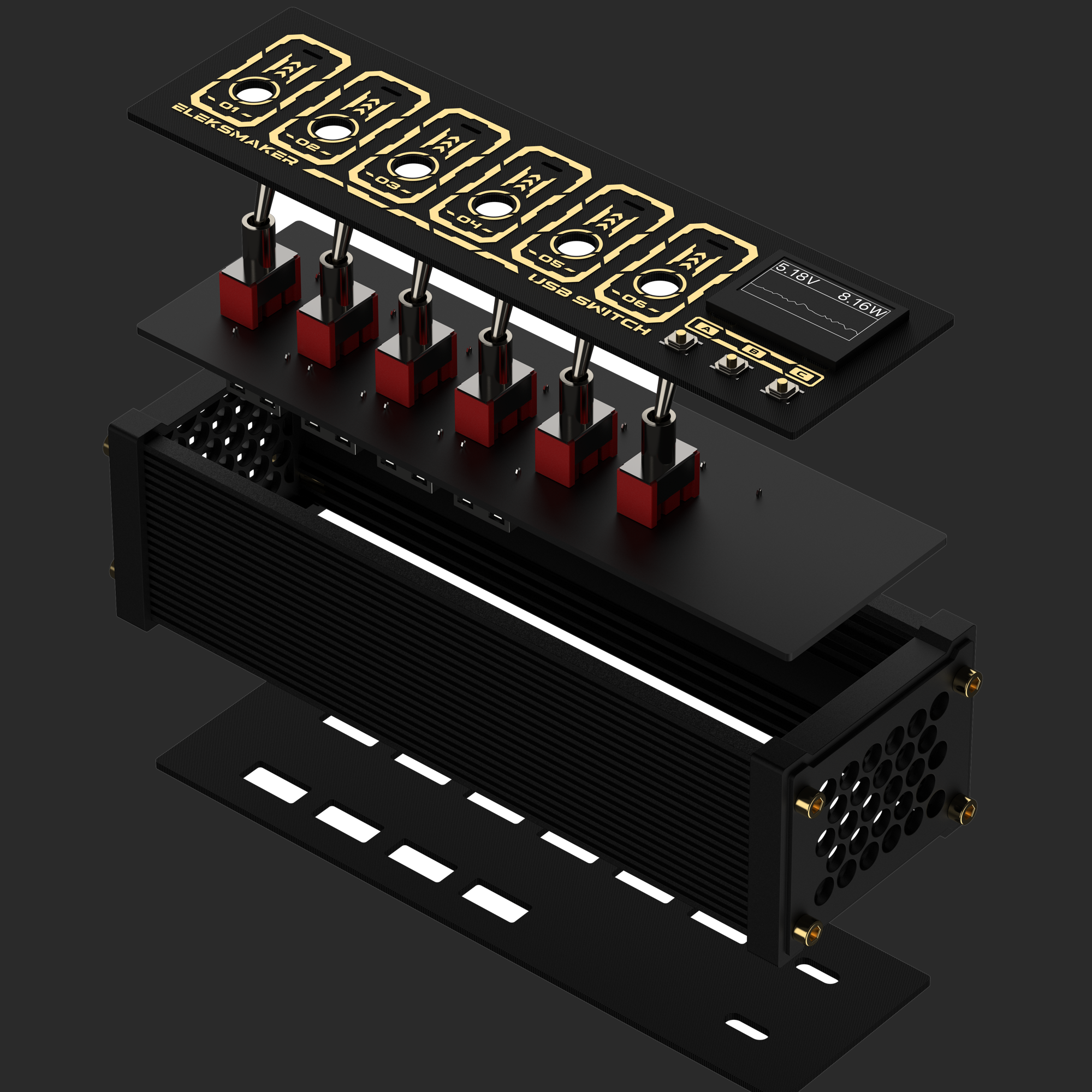 EleksMaker MK5 — Modular Block USB Switch Hub