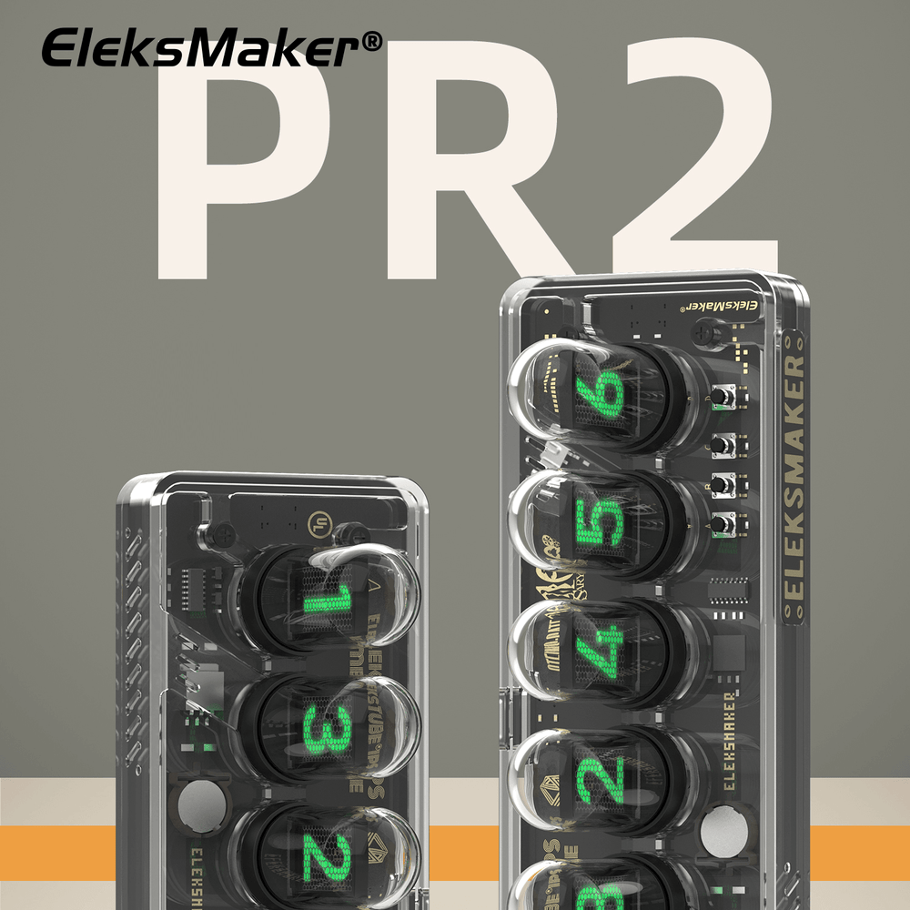 EleksTube IPS PR2 Transparent — See-Through Nixie Tube Clock