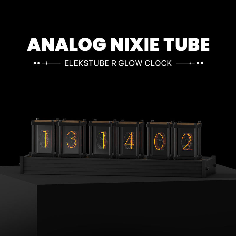 EleksTube IPS Nixie-Style Digital Clock | Retro Desk Clock for Collect