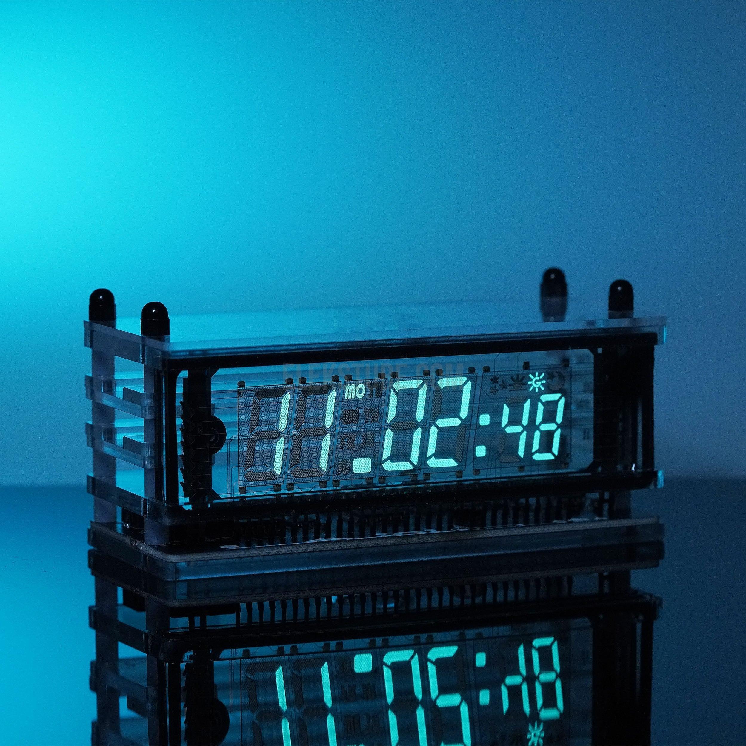 Vacuum Fluorescent Display Clock with Temperature Compensated Clock,Wi-Fi NTP Sync(VFD Clock) - EleksTube IPS Global - EleksMaker